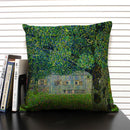 Axyaa Gold Pattern Oil Painting Decorative Throw Pillow Case - 45x45cm