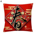Axyaa Chinese New Year Printed Cushion Cover for Bed and Sofa