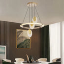 Axyaa Minimalist LED Ceiling Chandelier for Modern Living Room Decor