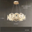 Axyaa Nordic Glass LED Pendant Light for Modern Luxury Living Room, Restaurant & Bedroom