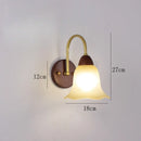 Axyaa Copper Glass LED Wall Lamp Modern Sconce for Livingroom Bedroom Home Lighting