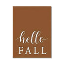 Retro Pumpkin Watercolor Canvas Print, Hello Autumn Quote Wall Art, Axyaa Fall Decor