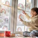 Axyaa Rainbow Wall Decals, Peel and Stick Wallpaper for Girl Bedroom, 36 Pcs