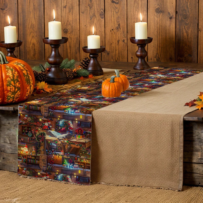 Luxury Axyaa Christmas Table Runner for Home Decoration and Parties