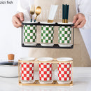 Axya Checkerboard Chopsticks Tube Storage Rack