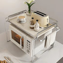 Axyaa Microwave Stand & Seasoning Organizer Shelf