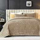 Axyaa Queen Size Velvet Quilt Set: Lightweight & Luxurious Bedding with Pillow Shams
