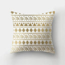 Axyaa Golden Letter Geometric Pillow Case - Elegant Home Decor Choice