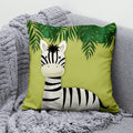 Axyaa Jungle Leaf Throw Pillow Cover for Kids' Room Decor