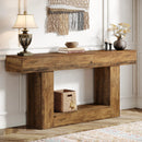 Tribesigns 63" Farmhouse Console Table - Axyaa Narrow 2-Tier Sofa Table & Entryway Furniture
