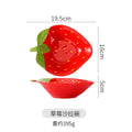 Axyaa Strawberry Ceramic Salad Soup Bowl Set