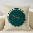 Axyaa Geometry Cushion Cover - 45x45cm Linen Pillow Case for Home Decor