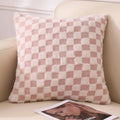 Axyaa Checkerboard Pillow Cover: Soft Cozy Double-Sided Checkered Pattern for Living Room