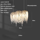 Axyaa Chrome Tassel LED Chandelier: Modern Living Room Decor & Dining Room Lighting