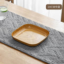 Axyaa Wood Grain Snack Plates - Food Dishes for Kitchen Storage & Serving