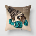 Cute Pug Bulldog Pillowcase for Living Room Decor - Axyaa Home Decor