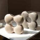 Axyaa Geometric Petals Ceramic Vase for Home Decoration and Flower Arrangement