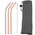 Axyaa Stainless Steel Straw Set with Bag - Eco-Friendly Reusable Bar Accessories