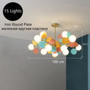 Axyaa Magic Beans Chandelier: Nordic Color Kids' Room Pendant Light