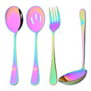 Axyaa Mirror Gold Stainless Steel Flatware Set - 4Pcs Dinnerware Cutlery Kit