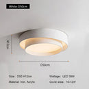 Axyaa Modern Round LED Ceiling Lamp Bedroom Balcony Lights Living Room Fixtures