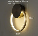 Axyaa Brass Ring LED Wall Sconce for Home Art Deco Lighting in Various Rooms