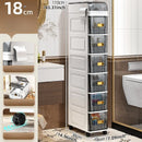 Axyaa Narrow Storage Cabinet: Multi-Tier Slim Organizer for Bathroom/Living Room