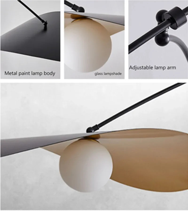 Axyaa Nordic LED Wall Lamp with Adjustable Long Arm for Bedroom and Reading