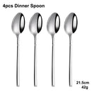 Axyaa 24-Piece Stainless Steel Cutlery Set | Elegant Mirror Finish Western Dinnerware