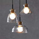 Axyaa Retro Glass Pendant Light for Dining Table Bar Counter Bedroom décor