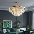 Axyaa Crystal Chandelier Ceiling Light - Elegant Home Decor for Bedroom, Living Room