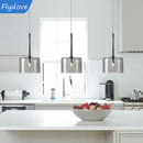 Axyaa Glass Pendant Light: Modern Minimalist LED Bar Lighting for Home Decor