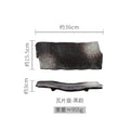 Axyaa Large Ceramic Plates & Sushi BBQ Ribs Flat Plates – Creative Rectangular Design