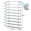 Axyaa 10 Tier Shoe Rack Shoe Shelf Large Capacity Organizer Space Saving
