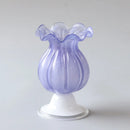 Axyaa Purple Glass Vase: Elegant Tall Flower Vase for Living Room Table Décor