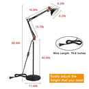 Axyaa Iron Adjustable Floor Lamp for Living Room & Bedroom Decor