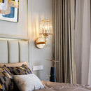 Axyaa Crystal Glass Wall Lamp for Bedroom Living Room Stairs