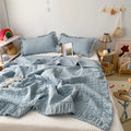 Axyaa Korean Ruffles Princess Quilt Set | High Quality Soft Skin-friendly Summer Comforter