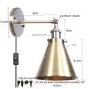 Axyaa Industrial Iron Plating Gold Wall Lamp for Restaurant Coffee Bar Bedroom