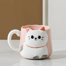 Axyaa 3D Embossed Cat Ceramic Mug 500ml - Cute Novelty Gift for Home