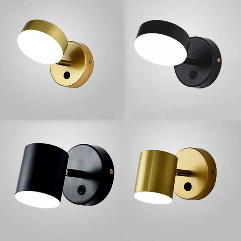 Axyaa Trichromatic Light Wall Lamp: Adjustable Bedside Reading LED Wall Lamp