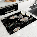 Axyaa Plant Flowers Absorbent Dish Mat Cup Drying Mats Table Decor