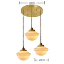Axyaa Milky White Glass LED Pendant Chandelier