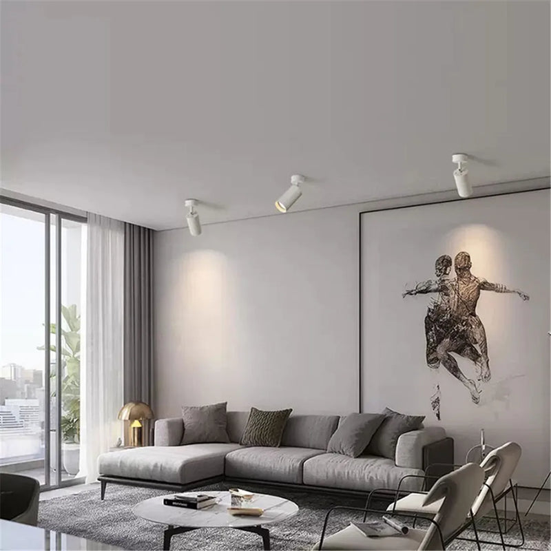 Axyaa GU10 Ceiling Spotlight: Adjustable Heads, Metal Shade, Mini Monopoint Wall Lamps