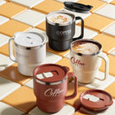 Axyaa Double-Wall Stainless Steel Coffee Mug with Lid, Spill-Proof Travel Cup