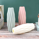 Axyaa White Ceramic-Style Plastic Flower Vase Pot for Home Decoration