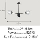 Axyaa Clear Glass Ball Pendant LED Chandelier for Home Interior Lighting