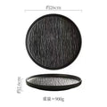 Axyaa Straight Edge Stone Patterned Ceramic Plates for Molecular Cuisine and Dining