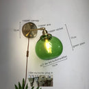 Axyaa Vintage LED Wall Light with Pull Chain Switch - Coffee Indoor Bedside Lamp