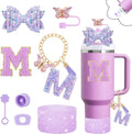 Axyaa Cup Set: Straw Topper, Boot, Stoppers, Handle Charms, Sticker for 30oz 40oz Tumbler